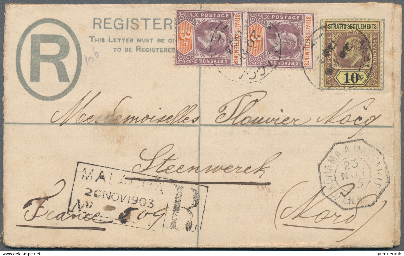 Schiffspost Alle Welt: 1902-08/1930's: Nine Covers And Postcards With Ship/paquebot Handstamps, With - Andere & Zonder Classificatie