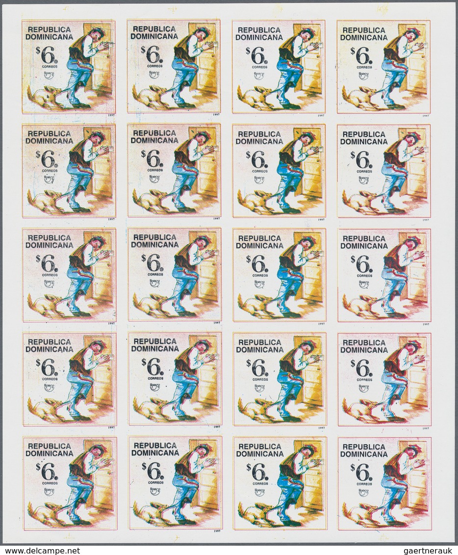 Thematische Philatelie: 1936/2005, Dominican Republic. Large Stock Of Imperforate Proof Progressive - Unclassified