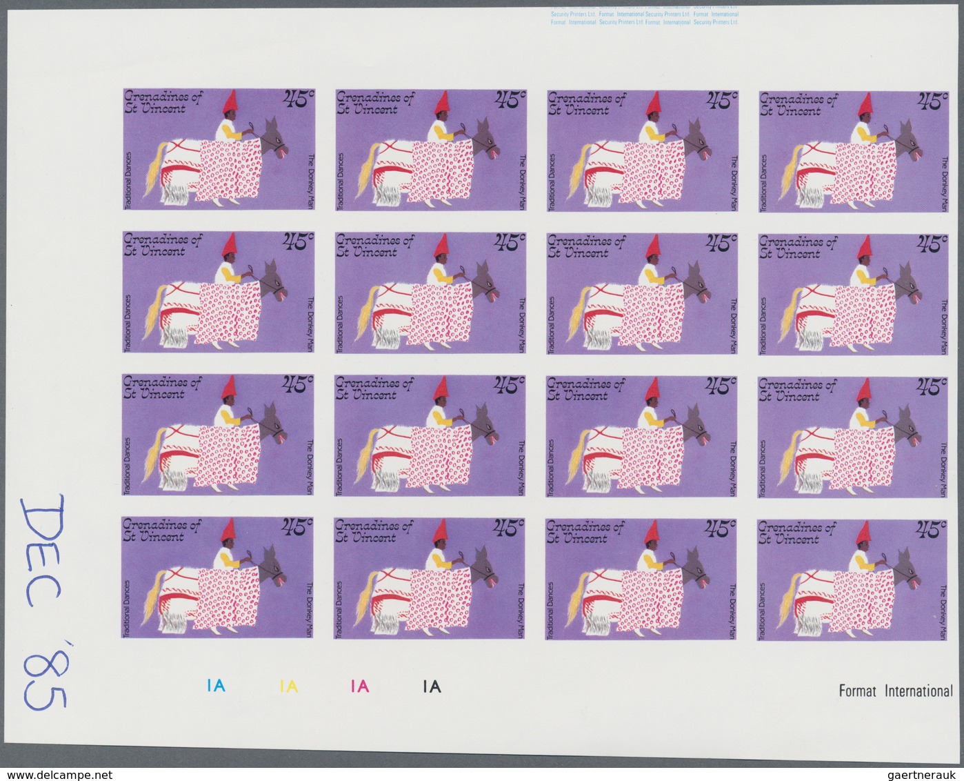 Thematische Philatelie: 1983/1988, Grenadines of St. Vincent. Large stock of imperforate proof progr