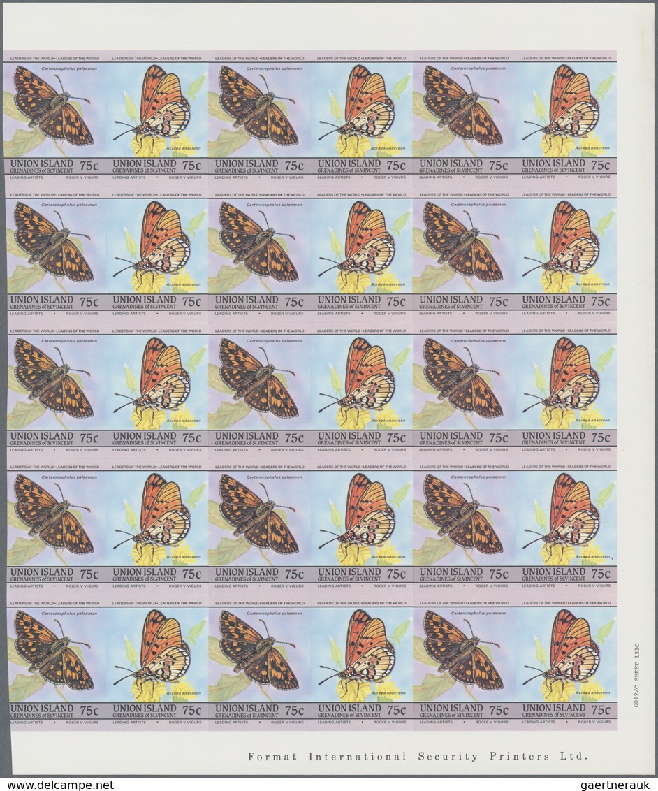 Thematische Philatelie: 1984/1987, UNION ISLAND. Big Stock Of Imperforate Proof Progressive Stamps A - Non Classés