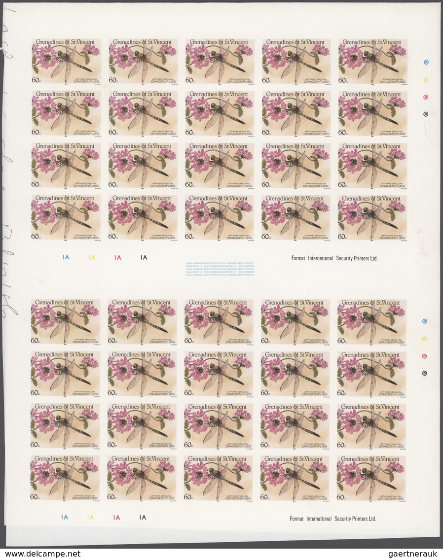 Thematische Philatelie: 1980s (approx). Lot Contains Imperforate Progressive Proof Stamps Of Grenadi - Unclassified