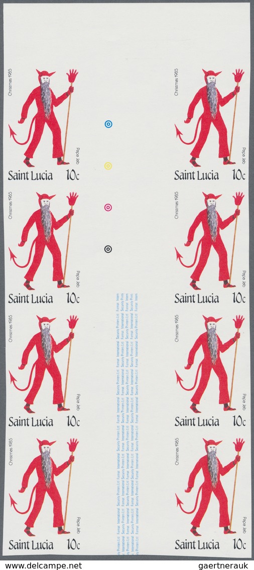 Thematische Philatelie: 1983/1986, St. Lucia. Large Stock Of Imperforate Proof Progressive Stamps An - Sin Clasificación