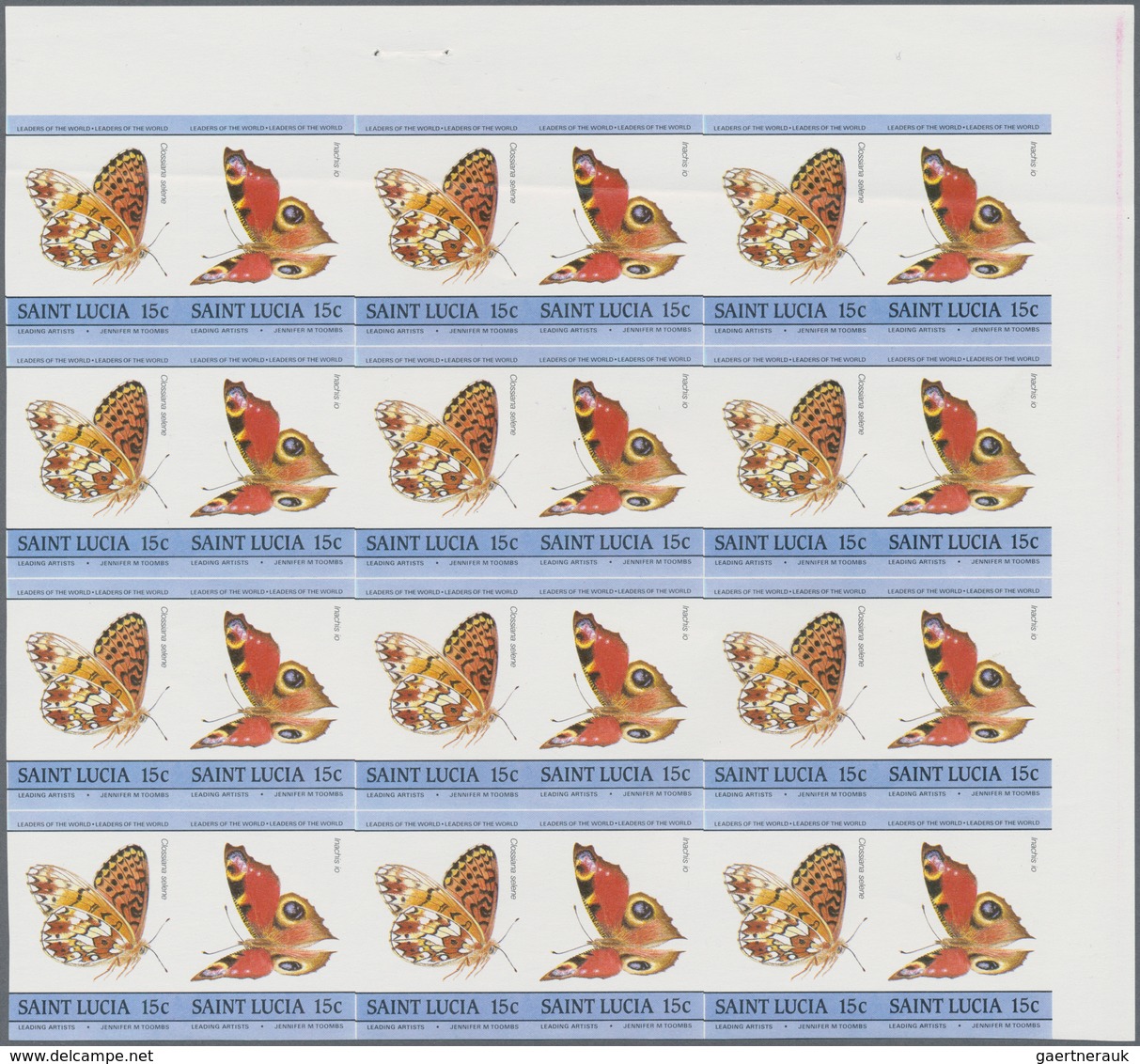 Thematische Philatelie: 1983/1986, St. Lucia. Large Stock Of Imperforate Proof Progressive Stamps An - Sin Clasificación