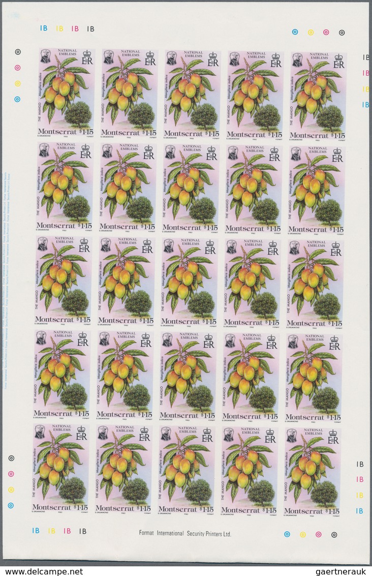 Thematische Philatelie: 1985/1986, Montserrat. Big Stock Of Imperforate Proof Progressive Stamps And - Sin Clasificación