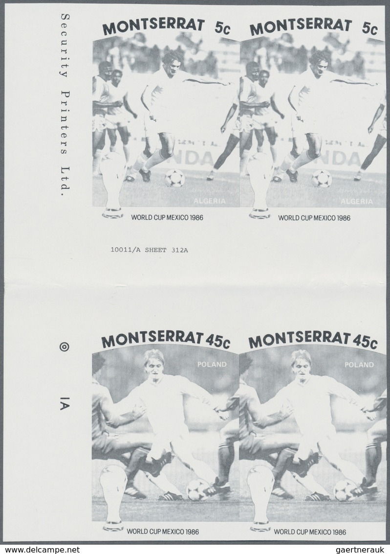 Thematische Philatelie: 1985/1986, Montserrat. Big stock of imperforate proof progressive stamps and