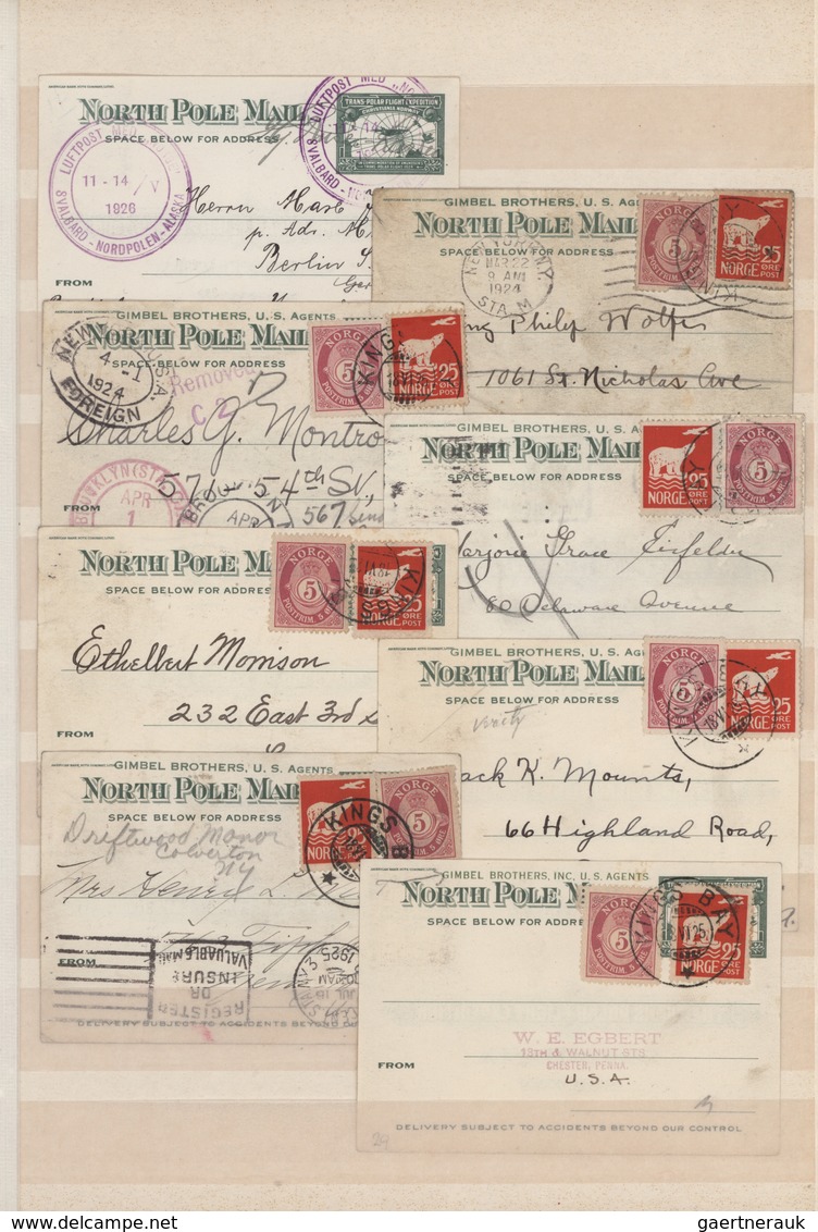 Thematik: Arktis / Arctic: 1924/1926, Trans-Polarflight-Expedtions, North Pole Mail Card, Collection - Andere & Zonder Classificatie