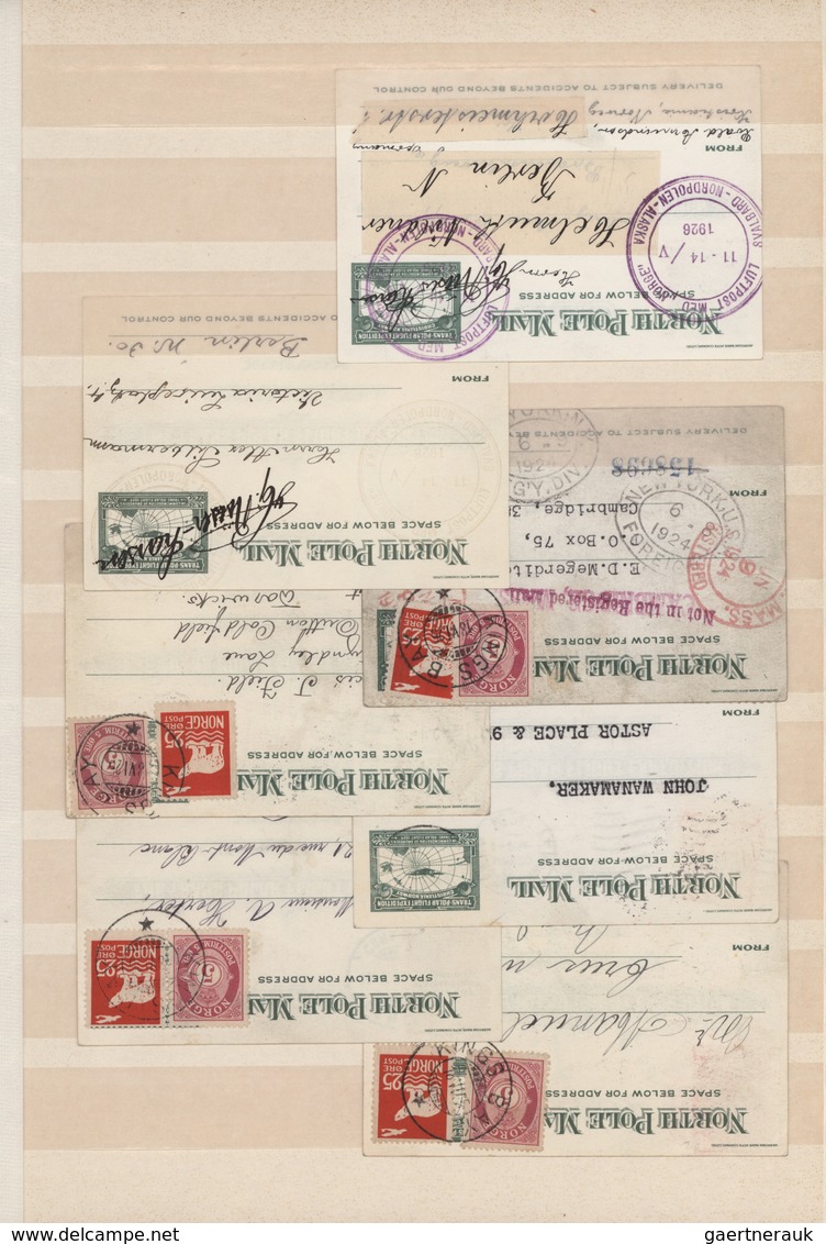 Thematik: Arktis / Arctic: 1924/1926, Trans-Polarflight-Expedtions, North Pole Mail Card, Collection - Andere & Zonder Classificatie