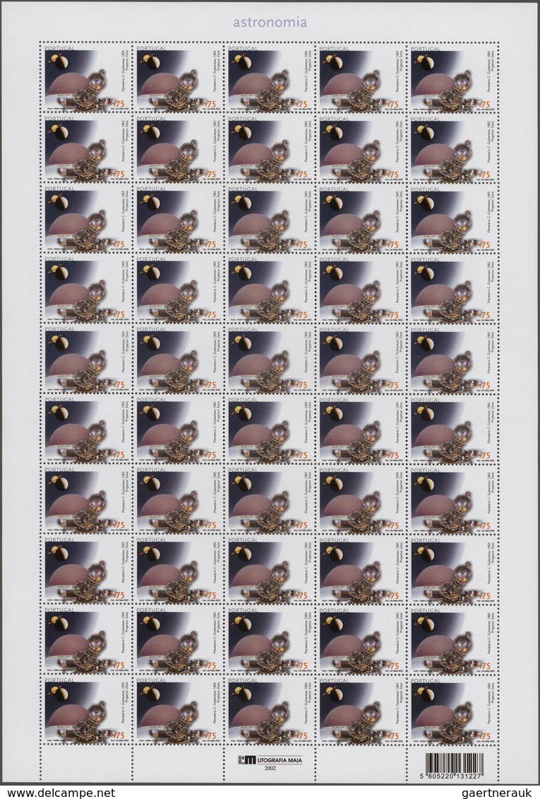 Thematik: Astronomie / Astronomy: 2002, Portugal: Astronomy, Complete Set Of Eight In Sheets With 50 - Sterrenkunde