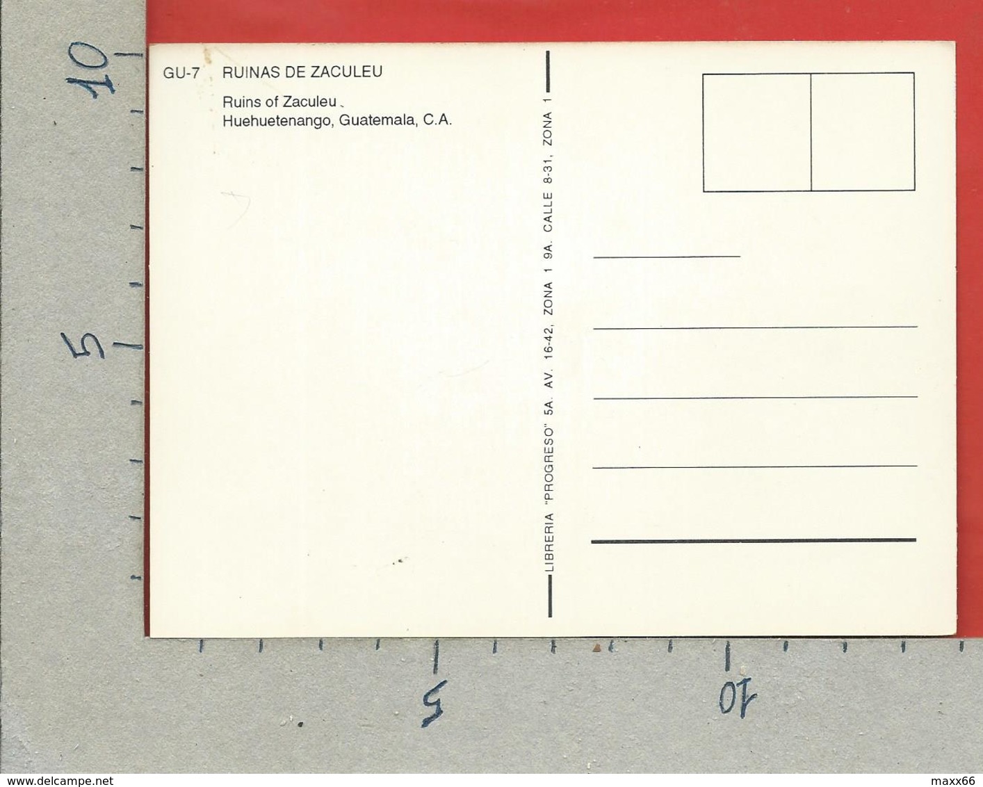 CARTOLINA NV GUATEMALA - HUEHUETENANGO - Ruinas De Zaculeu - 10 X 15 - Guatemala