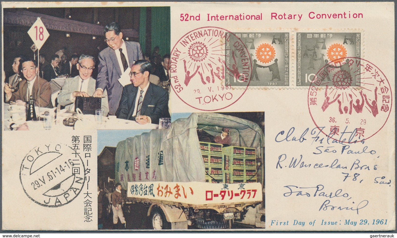 Thematik: Internat. Organisationen-Rotarier / Internat. Organizations-Rotary Club: 1950's-70's Ca.: - Rotary, Lions Club