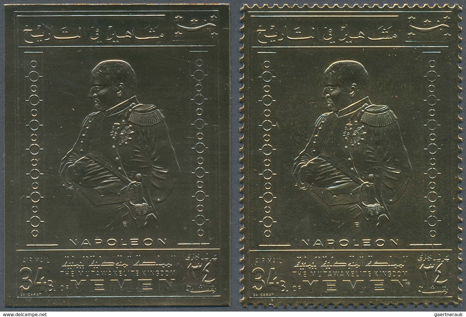 Thematik: Napoleon: 1969, NAPOLEON Gold Foil Stamps Investment Lot With About 2.380 Stamps Incl. Per - Napoleone