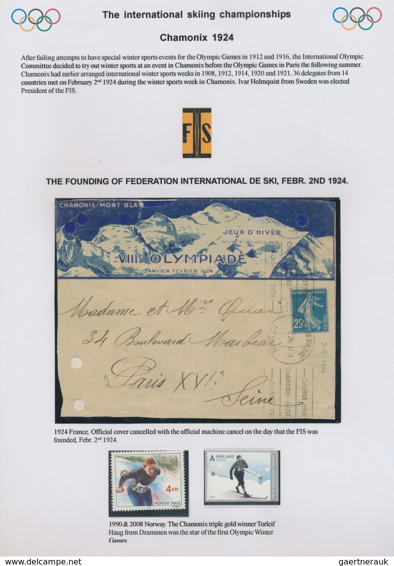 Thematik: Olympische Spiele / Olympic Games: THE WORLD OF SKIING: Olympics 1924 Chamonix. The Foundi - Sonstige & Ohne Zuordnung