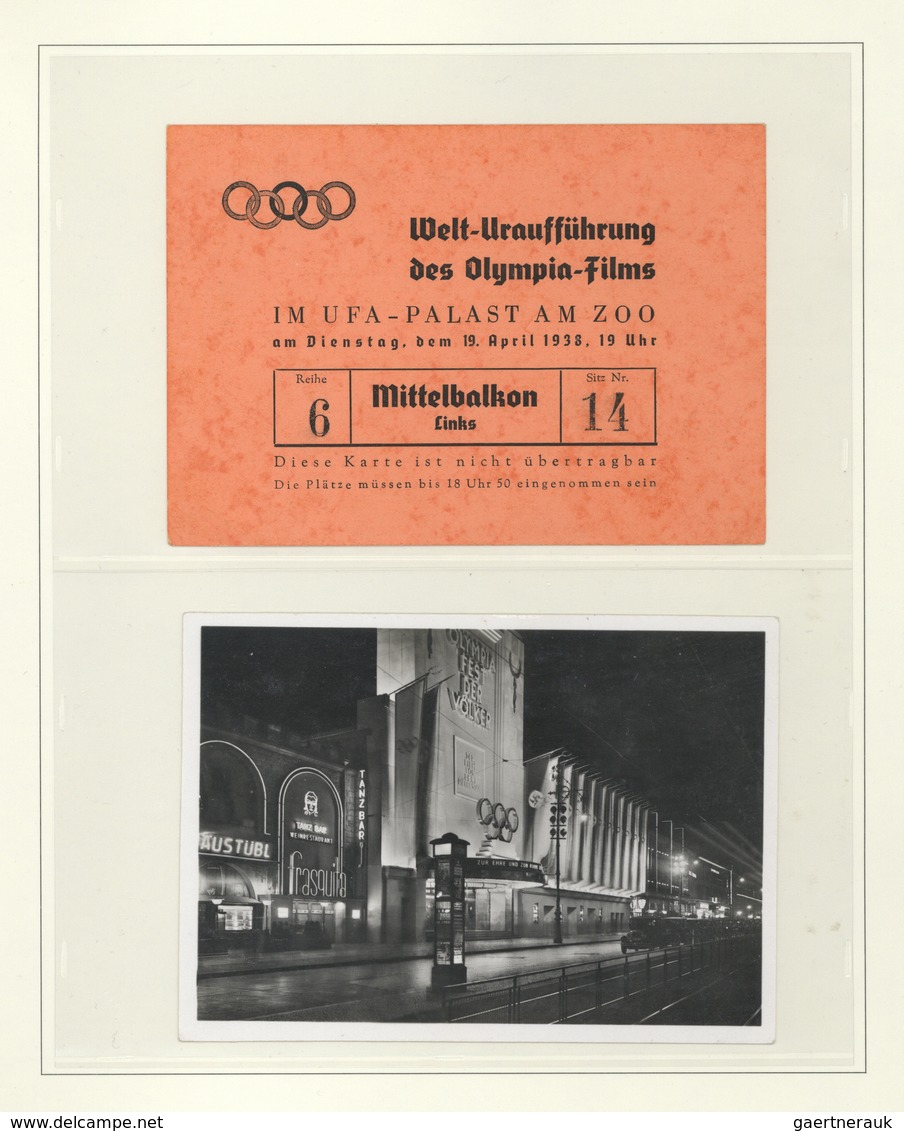 Thematik: Olympische Spiele / Olympic Games: 1936, German Reich. THE 'OLYMPIA' MOVIE BY LENI RIEFENS - Sonstige & Ohne Zuordnung