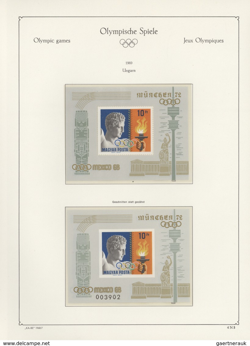 Thematik: Olympische Spiele / Olympic Games: 1968/1972, U/m Collection With Stamps And Souvenir Shee - Sonstige & Ohne Zuordnung