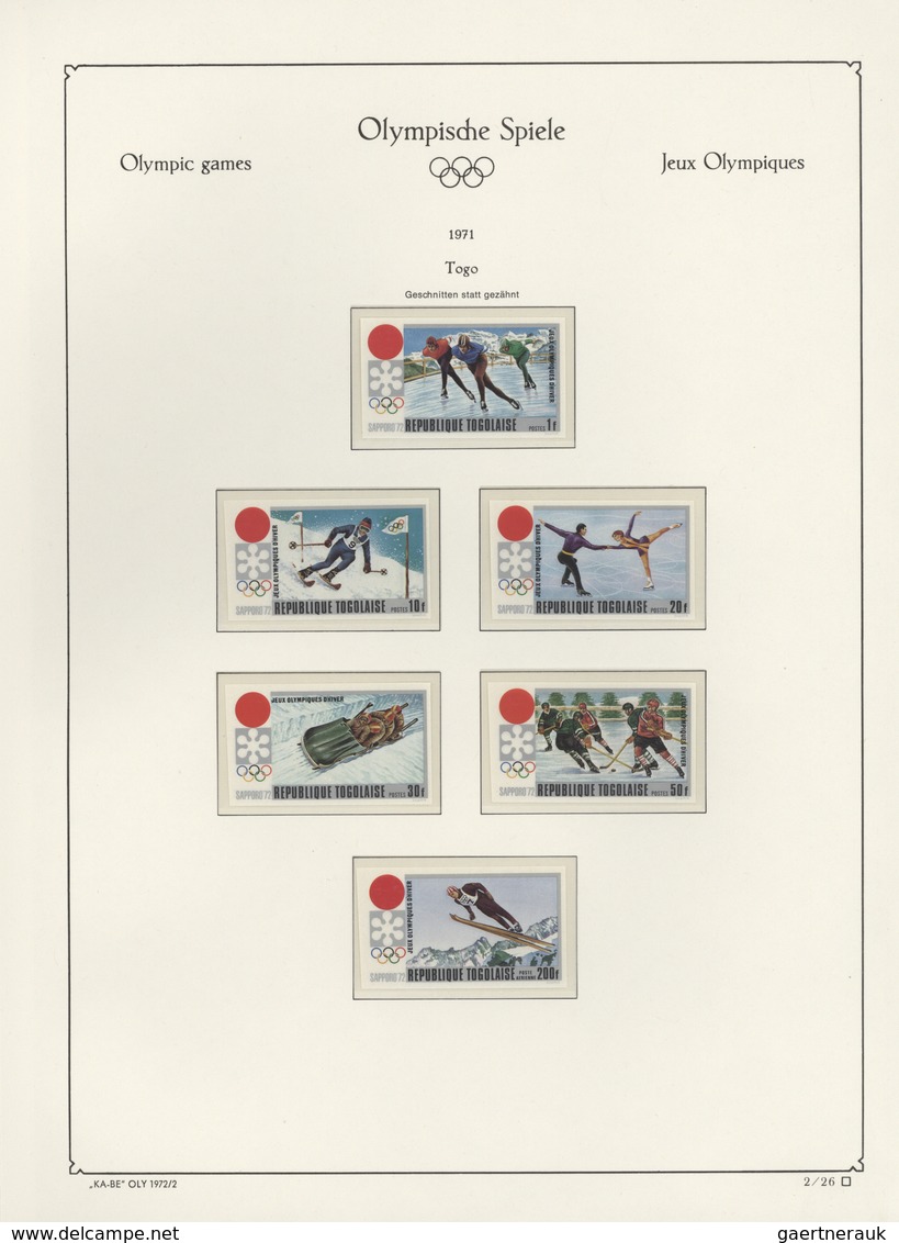 Thematik: Olympische Spiele / Olympic Games: 1968/1972, U/m Collection With Stamps And Souvenir Shee - Andere & Zonder Classificatie