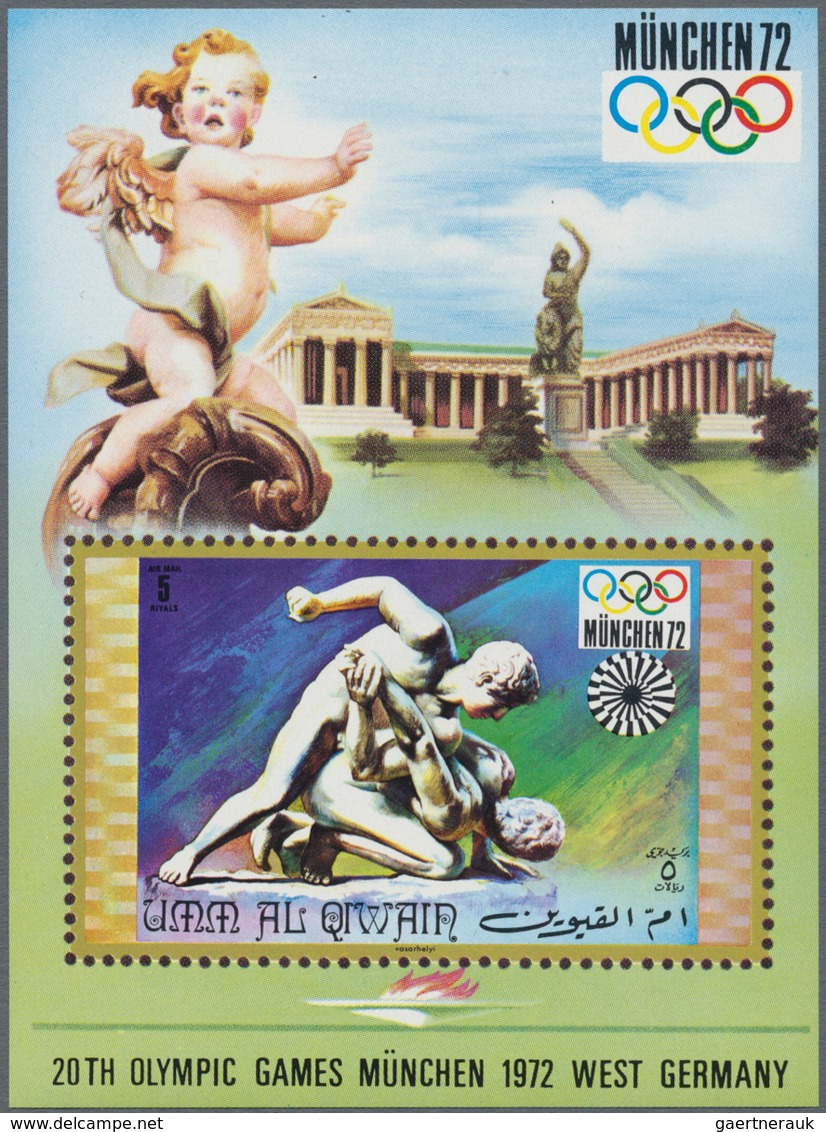 Thematik: Olympische Spiele / Olympic Games: 1971, Umm Al Qiwan, Olympic Games Munich '72, Both Souv - Otros & Sin Clasificación