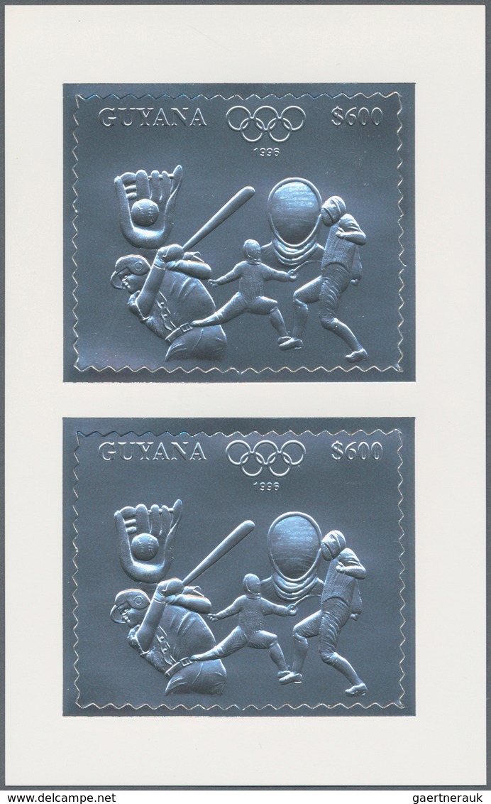 Thematik: Olympische Spiele / Olympic Games: 1993, Guyana For Summer Games Atlanta '96. Lot Of 100 G - Andere & Zonder Classificatie