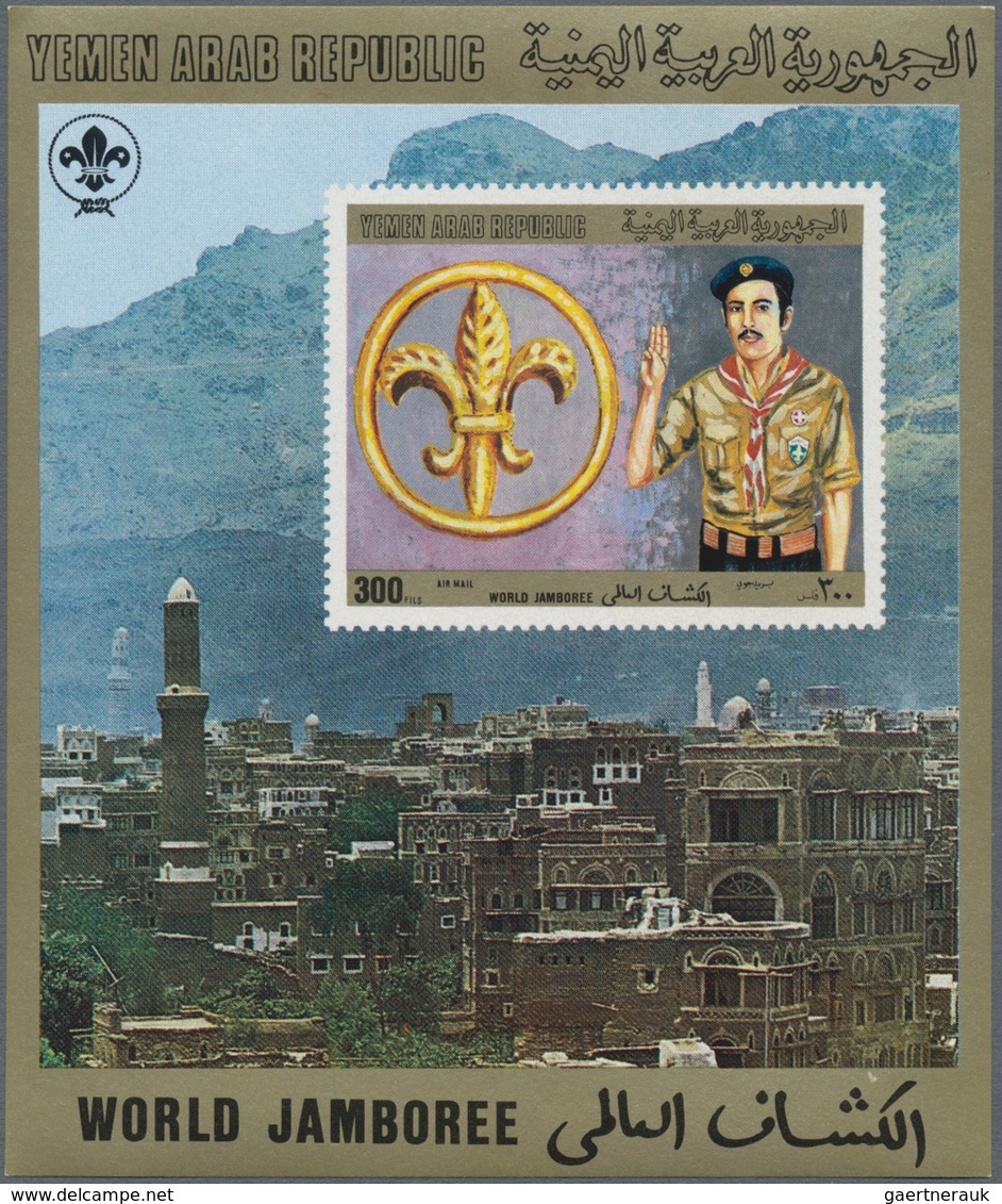 Thematik: Pfadfinder / Boy Scouts: 1985, Yemen, MNH Assortment Of Complete Sets And Souvenir Sheets: - Andere & Zonder Classificatie
