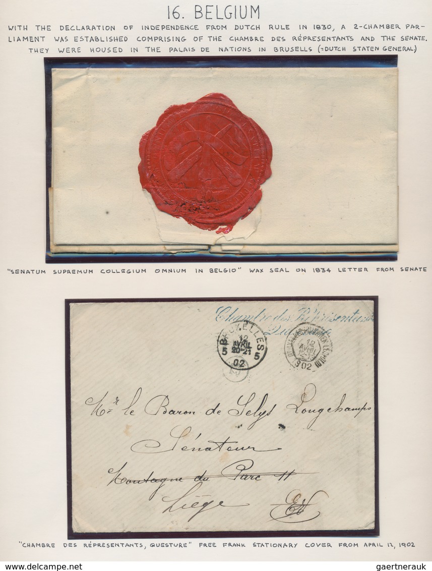 Thematik: Politik / Politics: 1693/1931, Parliament Mail, Lot Of 14 Covers/cards, E.g. 1694 Letter " - Non Classés