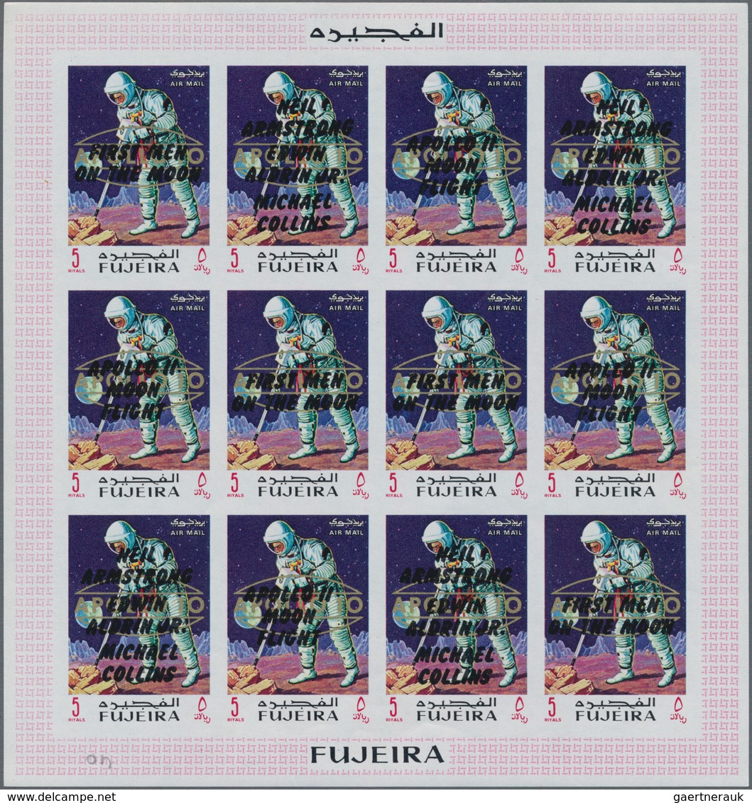 Thematik: Raumfahrt / Astronautics: 1969/1972, FUJEIRA: Accumulation With Only MNH Stamps On The Top - Otros & Sin Clasificación