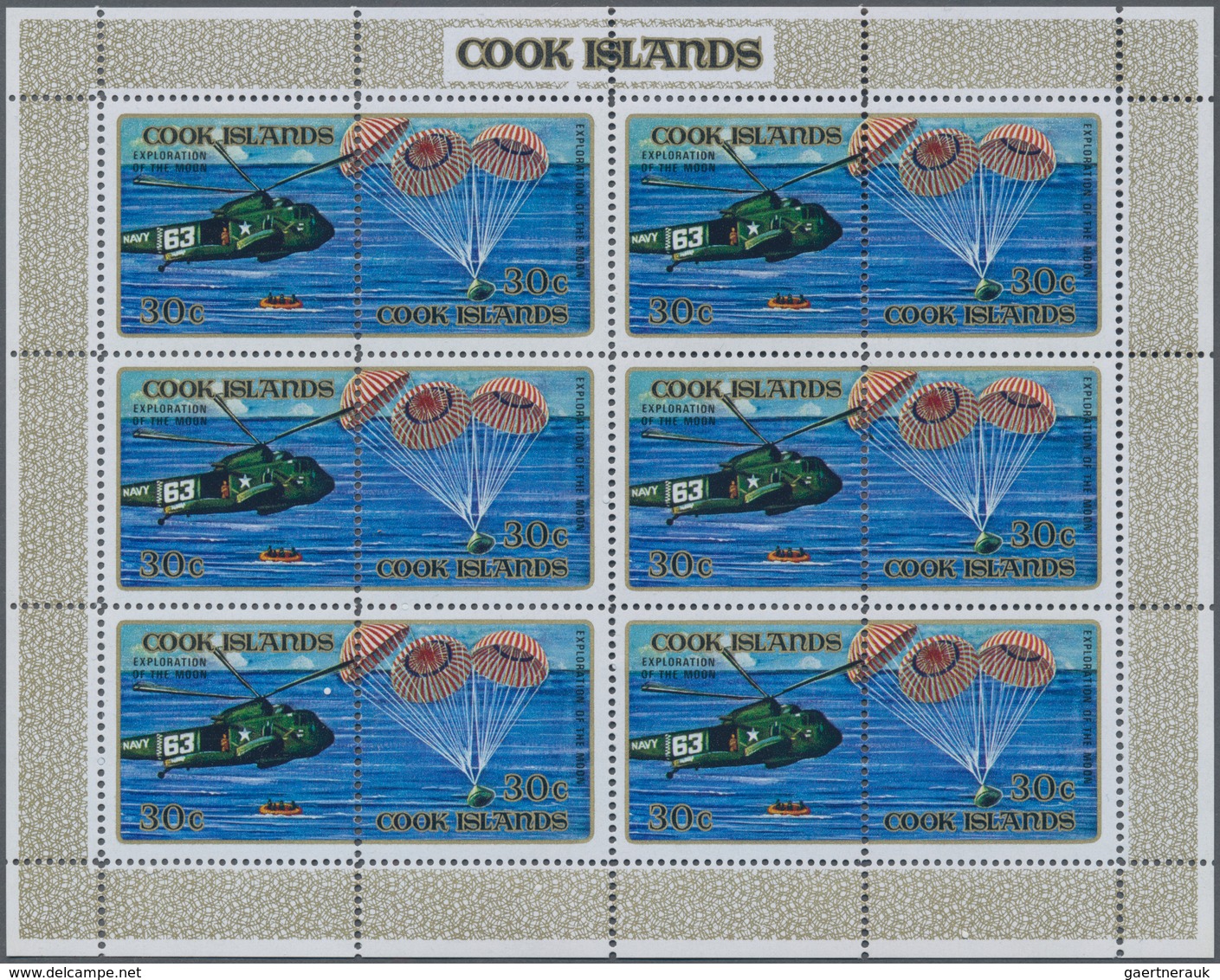 Thematik: Raumfahrt / Astronautics: 1972, Apollo Flights, Cook Isl. 342 X Michel No. 306/313 Mint Ne - Sonstige & Ohne Zuordnung