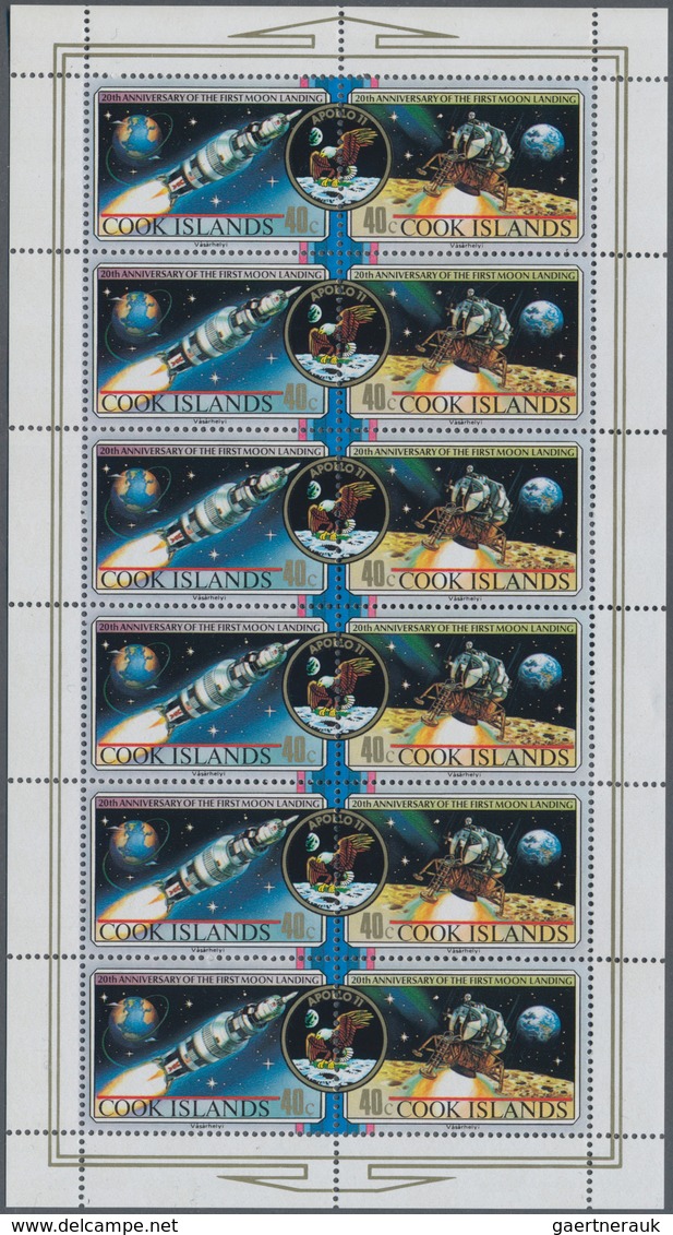 Thematik: Raumfahrt / Astronautics: 1989, Space First Moon Landing, Cook Isl. 300 X Michel No. 1269/ - Sonstige & Ohne Zuordnung