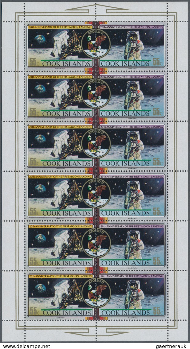 Thematik: Raumfahrt / Astronautics: 1989, Space First Moon Landing, Cook Isl. 300 X Michel No. 1269/ - Andere & Zonder Classificatie