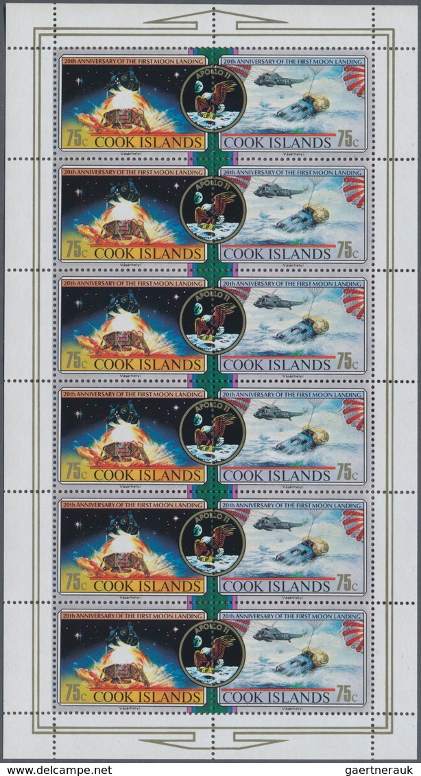 Thematik: Raumfahrt / Astronautics: 1989, Space First Moon Landing, Cook Isl. 300 X Michel No. 1269/ - Andere & Zonder Classificatie