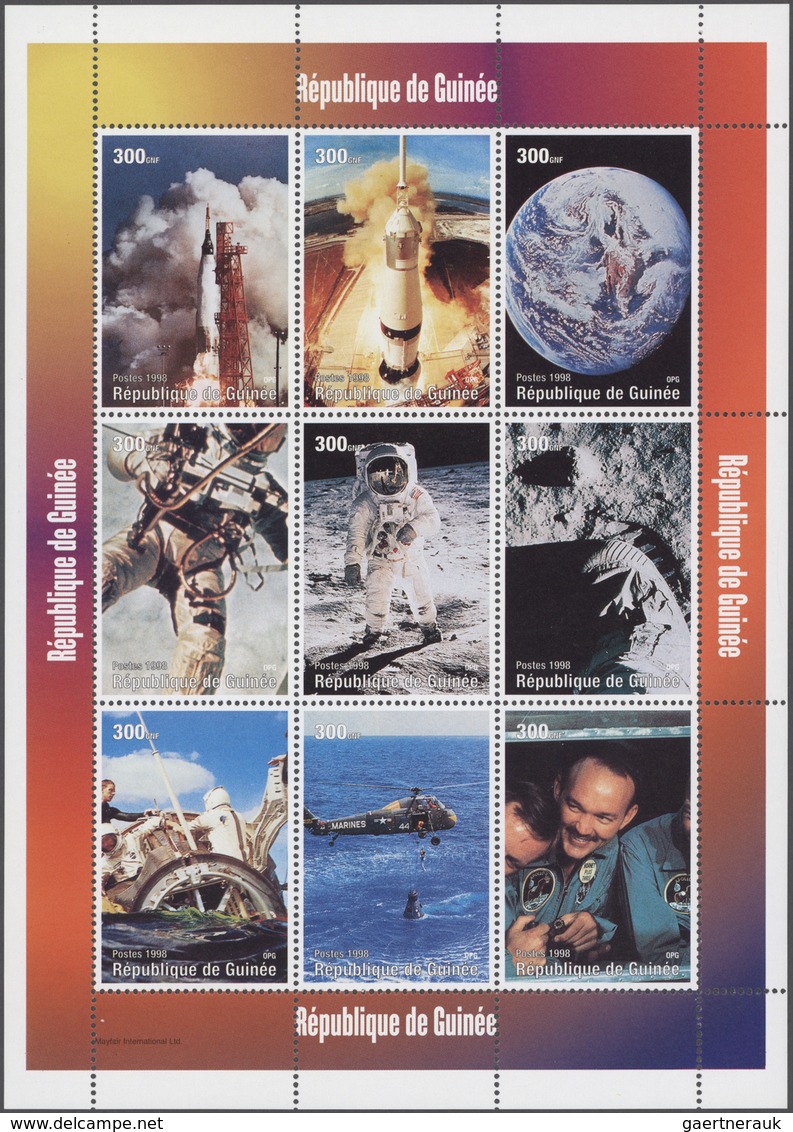 Thematik: Raumfahrt / Astronautics: 1998, Guinea, 300 Mint Never Hinged Mini Sheets, Each With Nine - Sonstige & Ohne Zuordnung