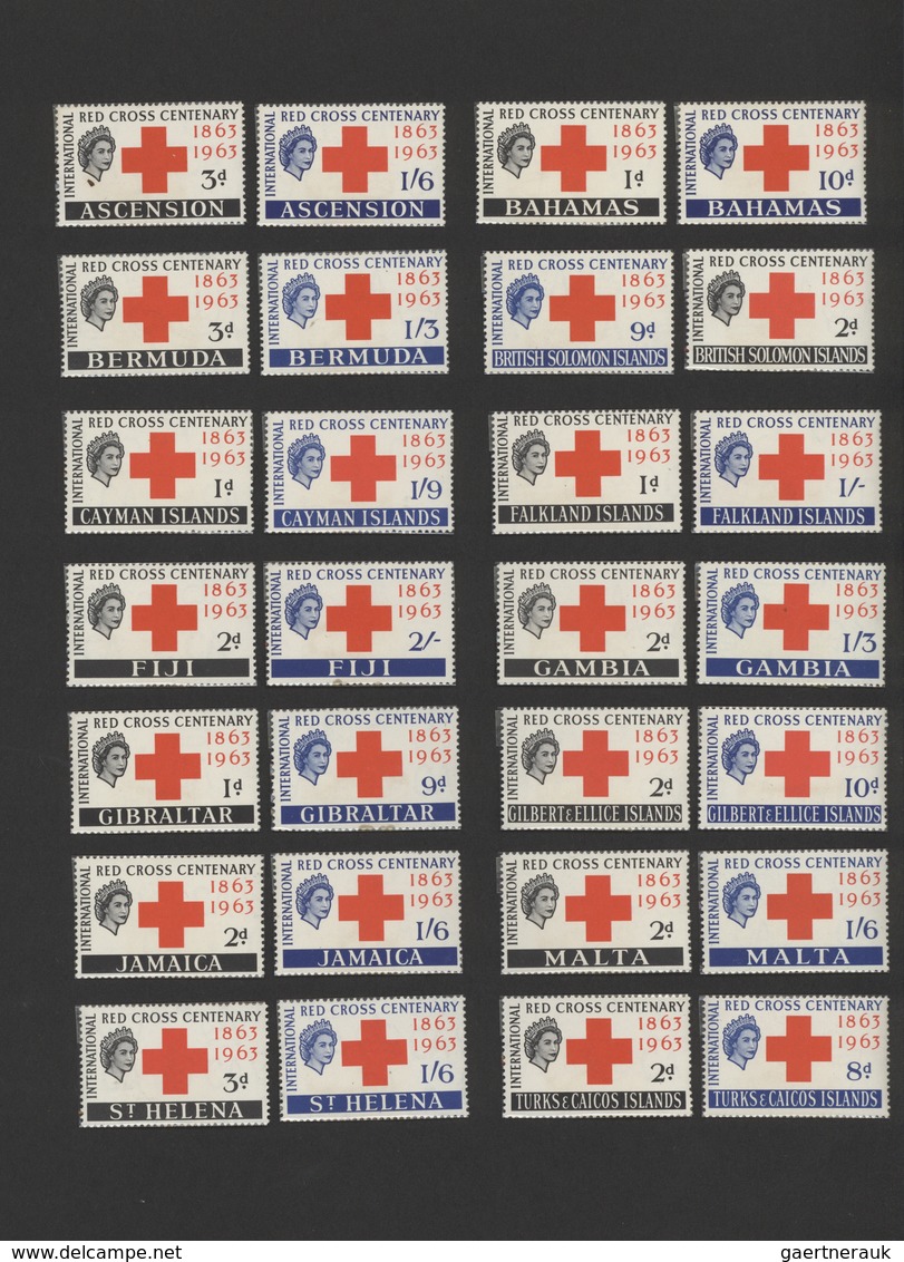 Thematik: Rotes Kreuz / Red Cross: 1950's/1970's, Beautiful Collection On Blanc Pages. Incl. Omnibus - Croce Rossa