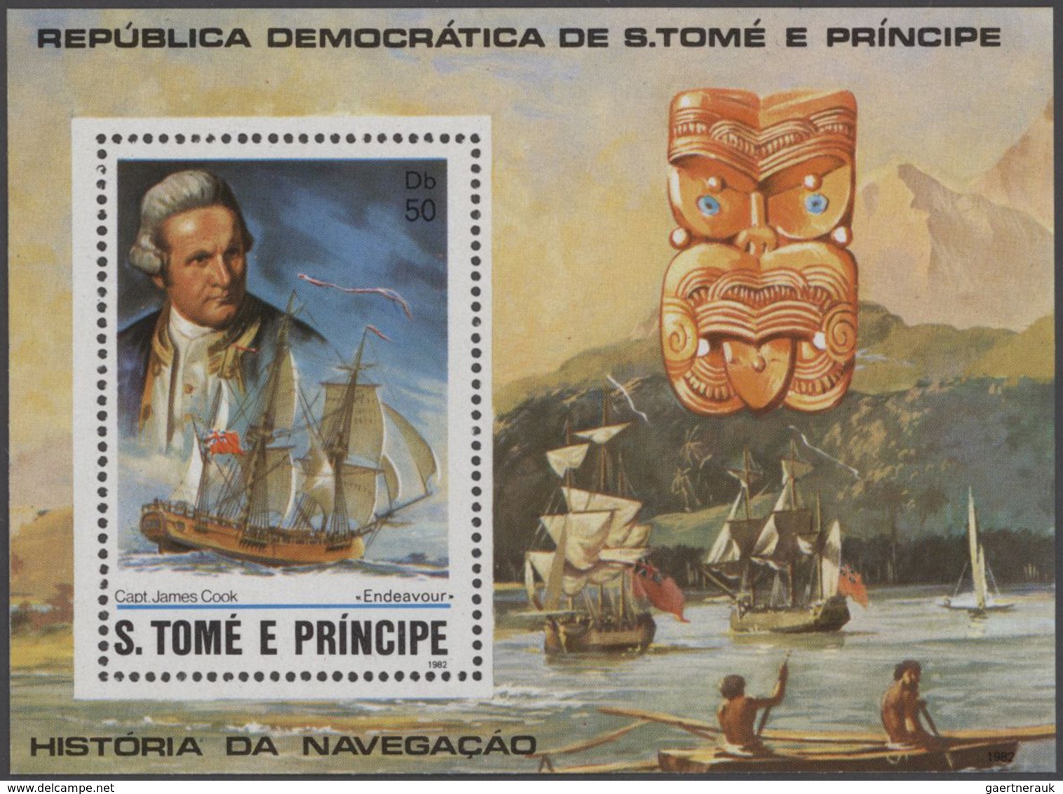Thematik: Seefahrer, Entdecker / sailors, discoverers: 1982, Sao Thome and Principe, special collect