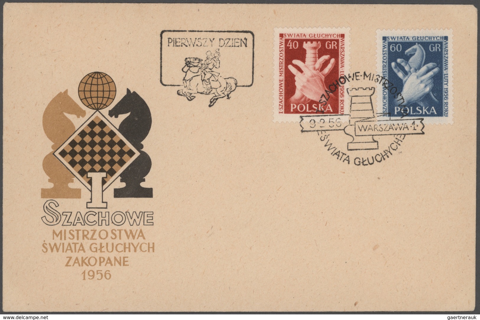Thematik: Spiele-Schach / games-chess: 1927/2000 (ca.), enormous collection of thematic covers/cards