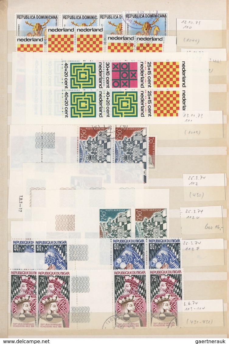 Thematik: Spiele-Schach / Games-chess: 1950/2000 (ca.), Collection/accumulation Of Thematic Stamps A - Ajedrez