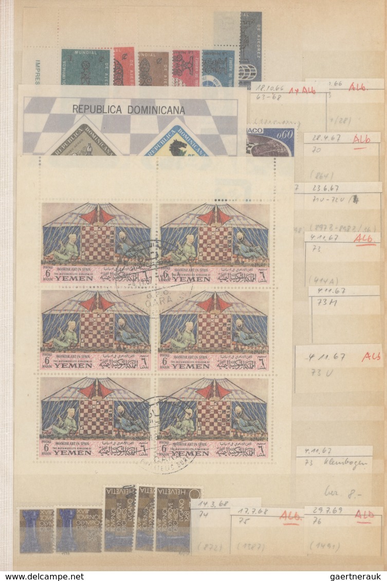 Thematik: Spiele-Schach / Games-chess: 1950/2000 (ca.), Collection/accumulation Of Thematic Stamps A - Ajedrez