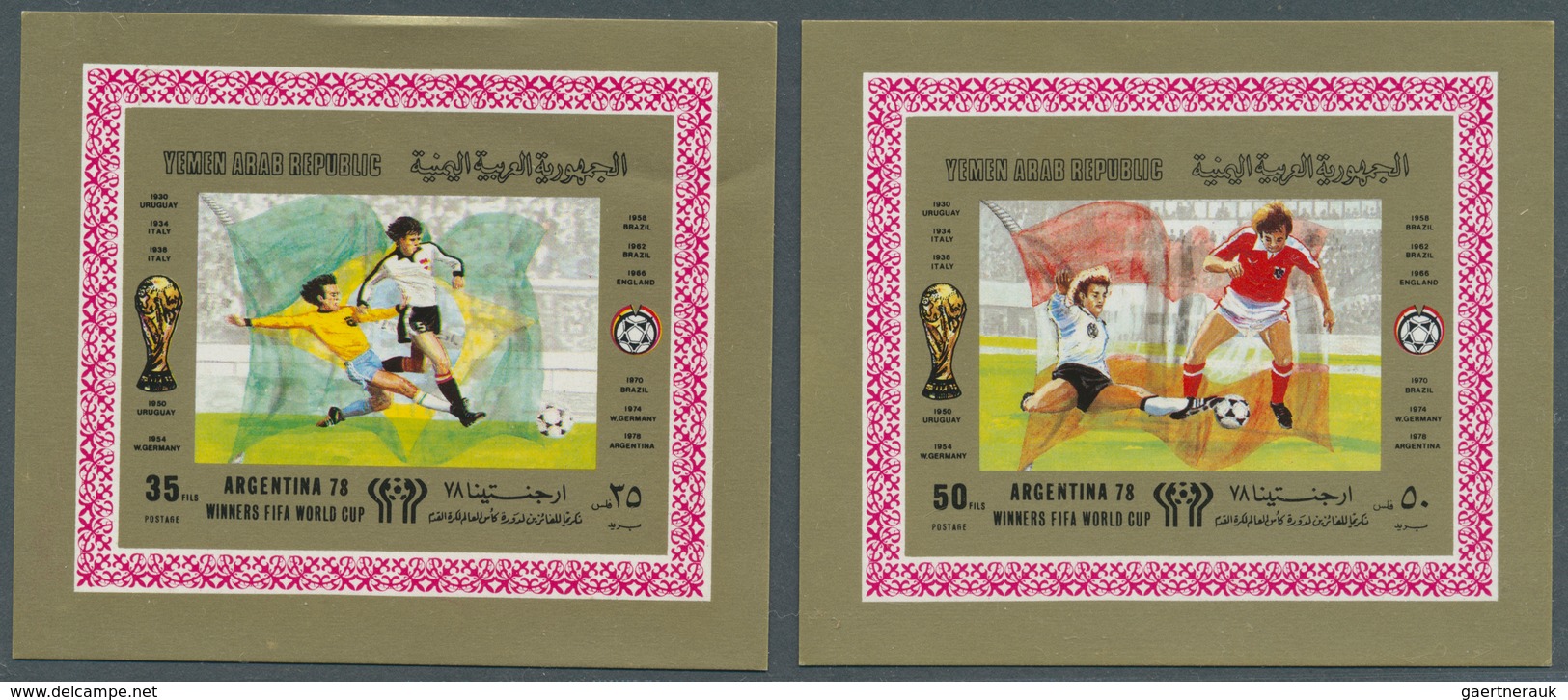 Thematik: Sport-Fußball / sport-soccer, football: 1970/1980, MNH accumulation: Yemen Kingdom 1970, F