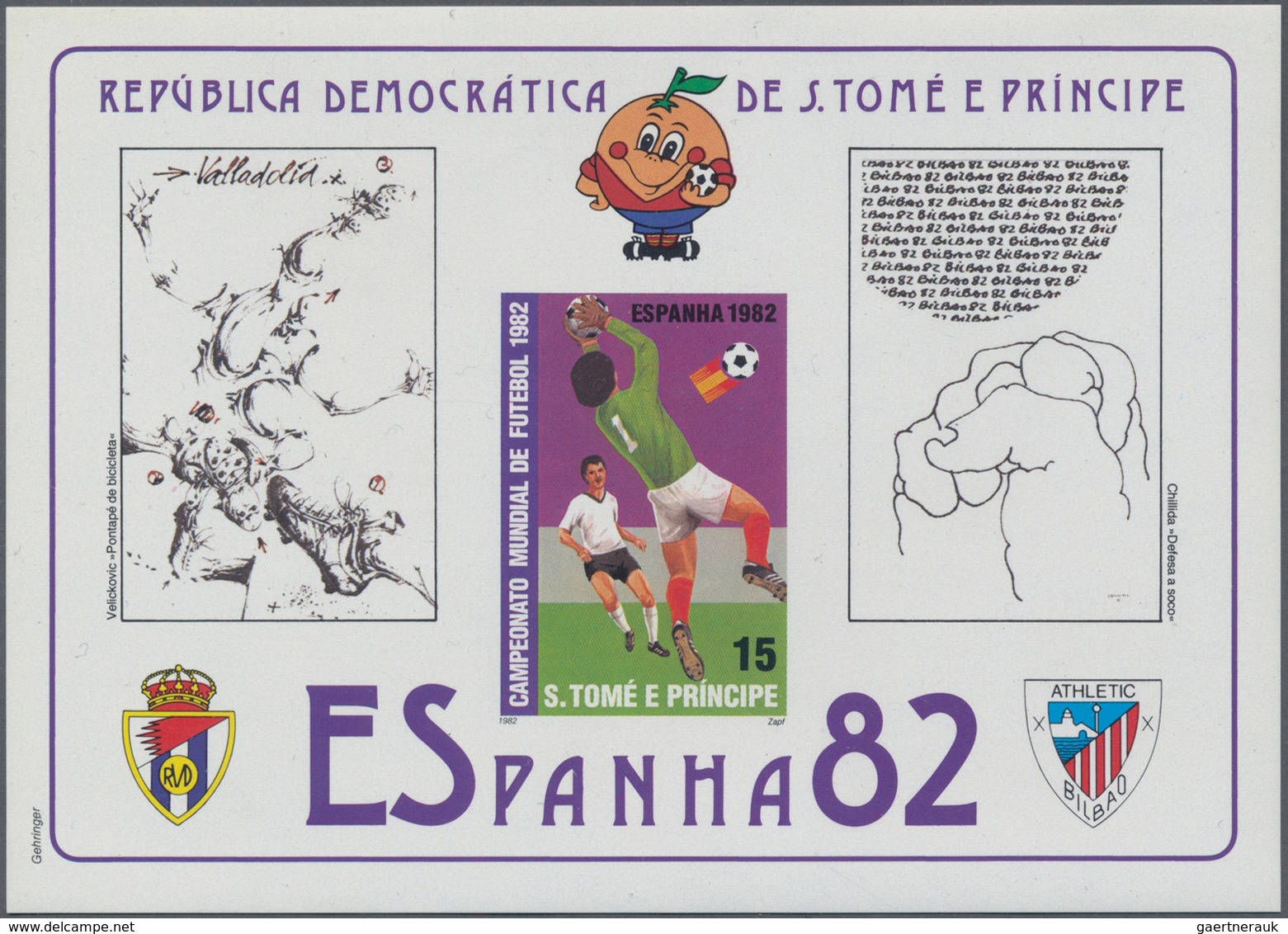 Thematik: Sport-Fußball / Sport-soccer, Football: 1982, Sao Tome, Football World Championship 1982, - Sonstige & Ohne Zuordnung