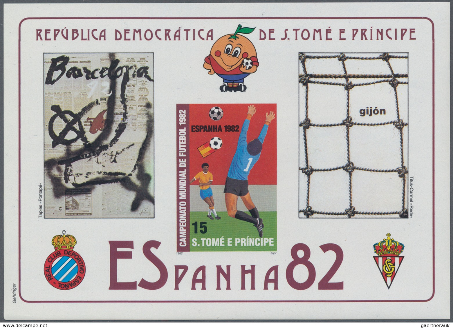 Thematik: Sport-Fußball / Sport-soccer, Football: 1982, Sao Tome, Football World Championship 1982, - Sonstige & Ohne Zuordnung