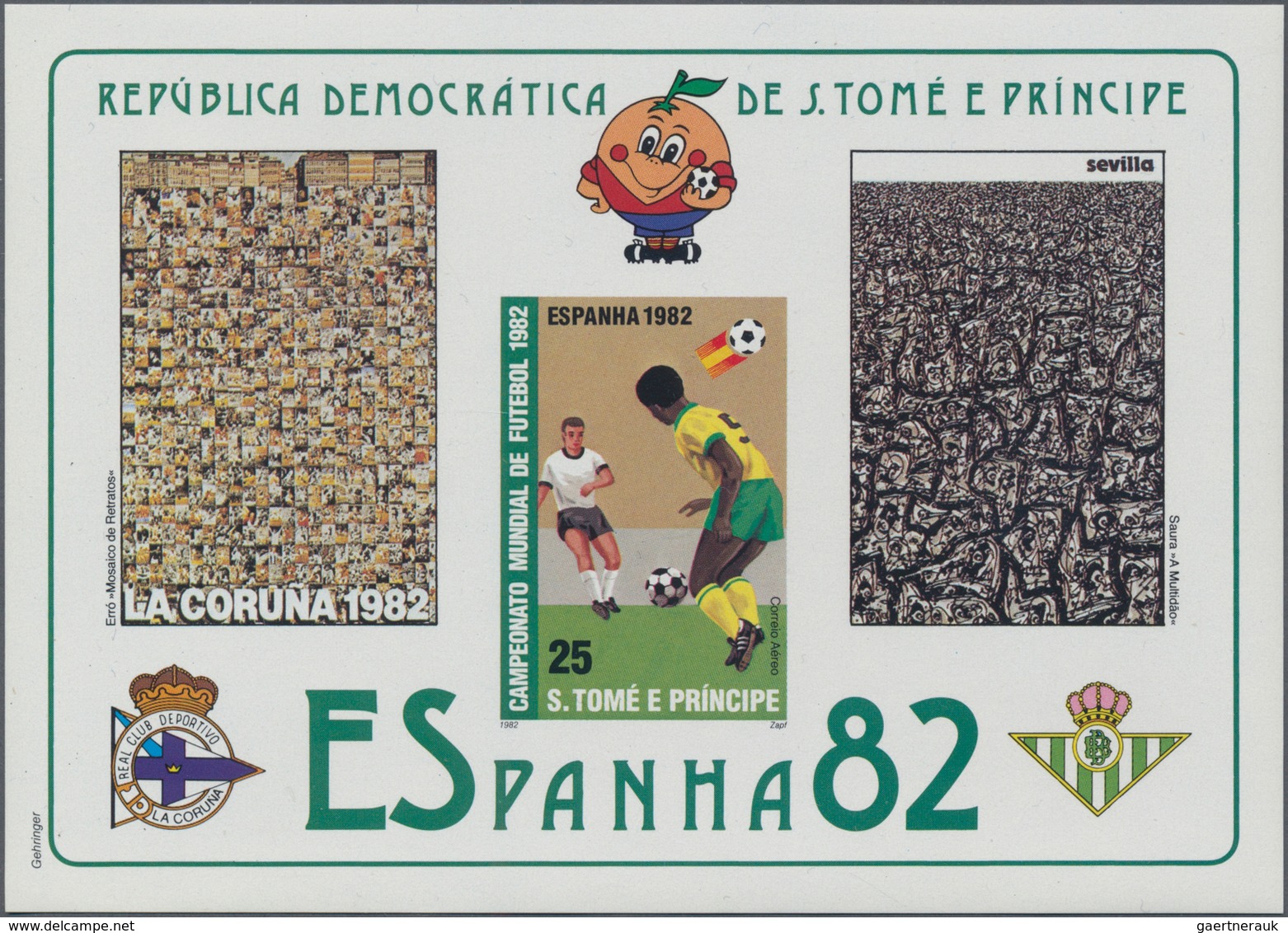 Thematik: Sport-Fußball / Sport-soccer, Football: 1982, Sao Tome, Football World Championship 1982, - Otros & Sin Clasificación
