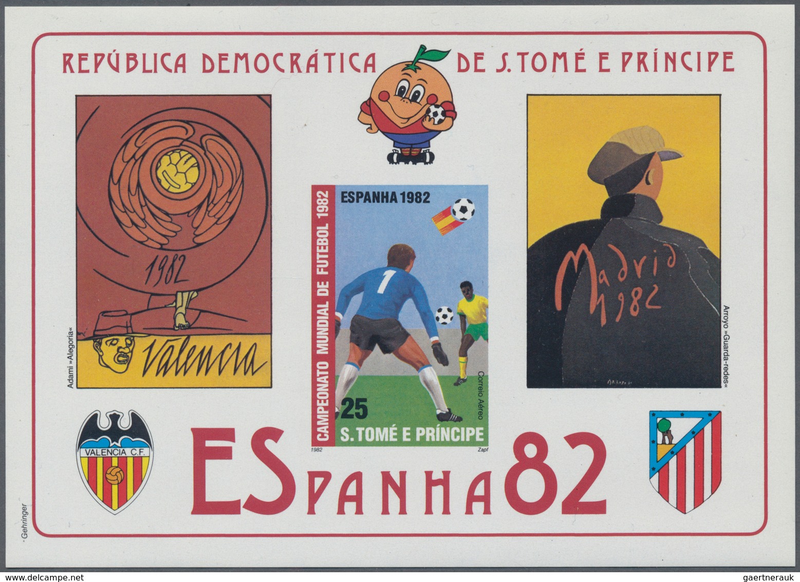 Thematik: Sport-Fußball / sport-soccer, football: 1982, Sao Tome, Football World Championship 1982,