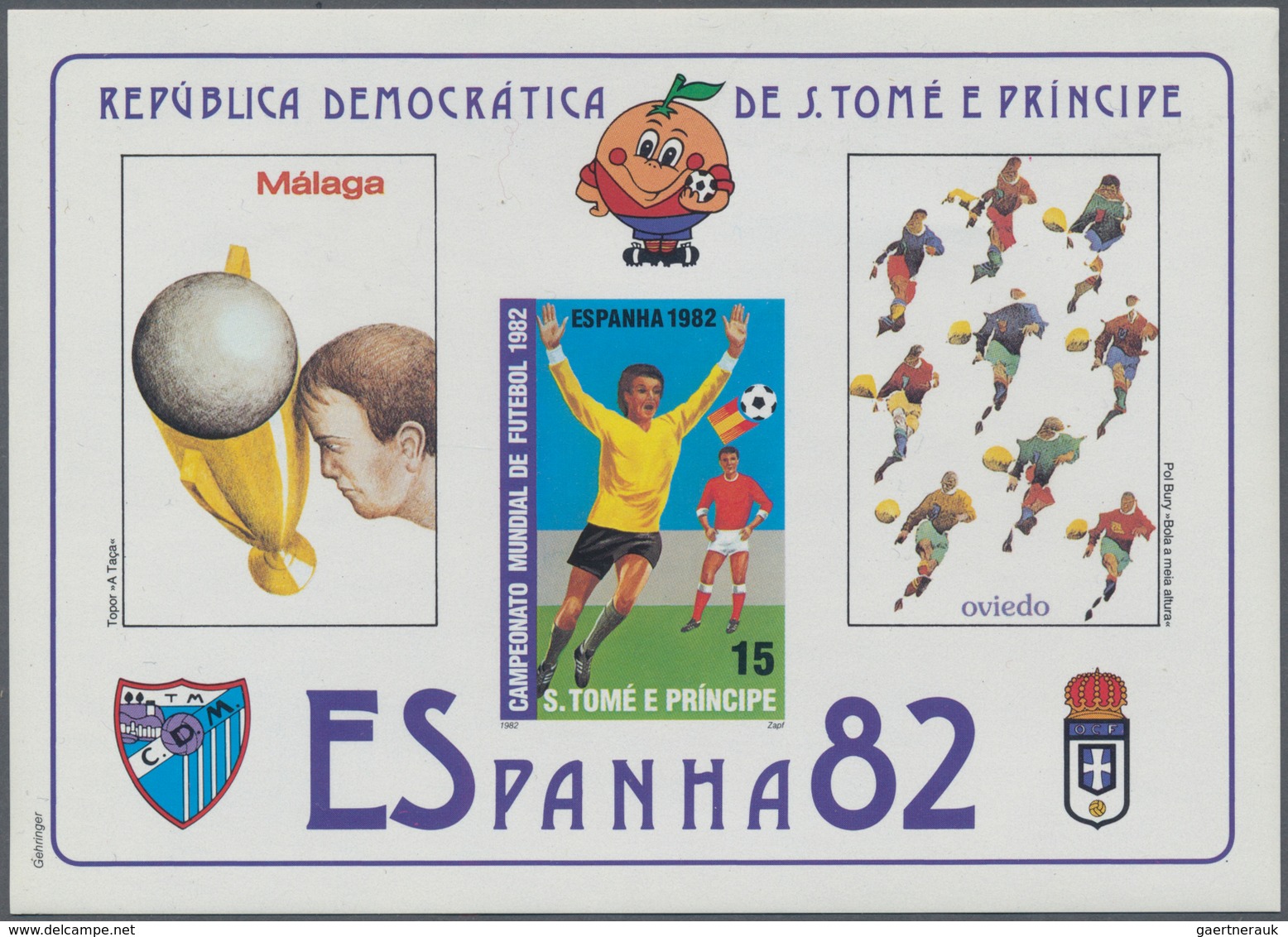 Thematik: Sport-Fußball / sport-soccer, football: 1982, Sao Tome, Football World Championship 1982,