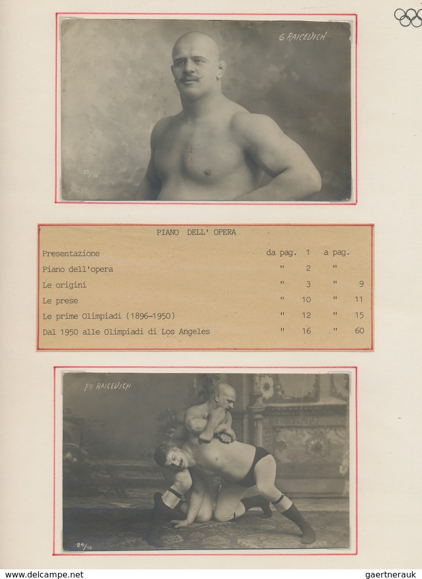 Thematik: Sport-Ringen / Sport-wrestling: 1896/1984 (approx), Europe, Overseas. WRESTLING - The Olde - Lutte