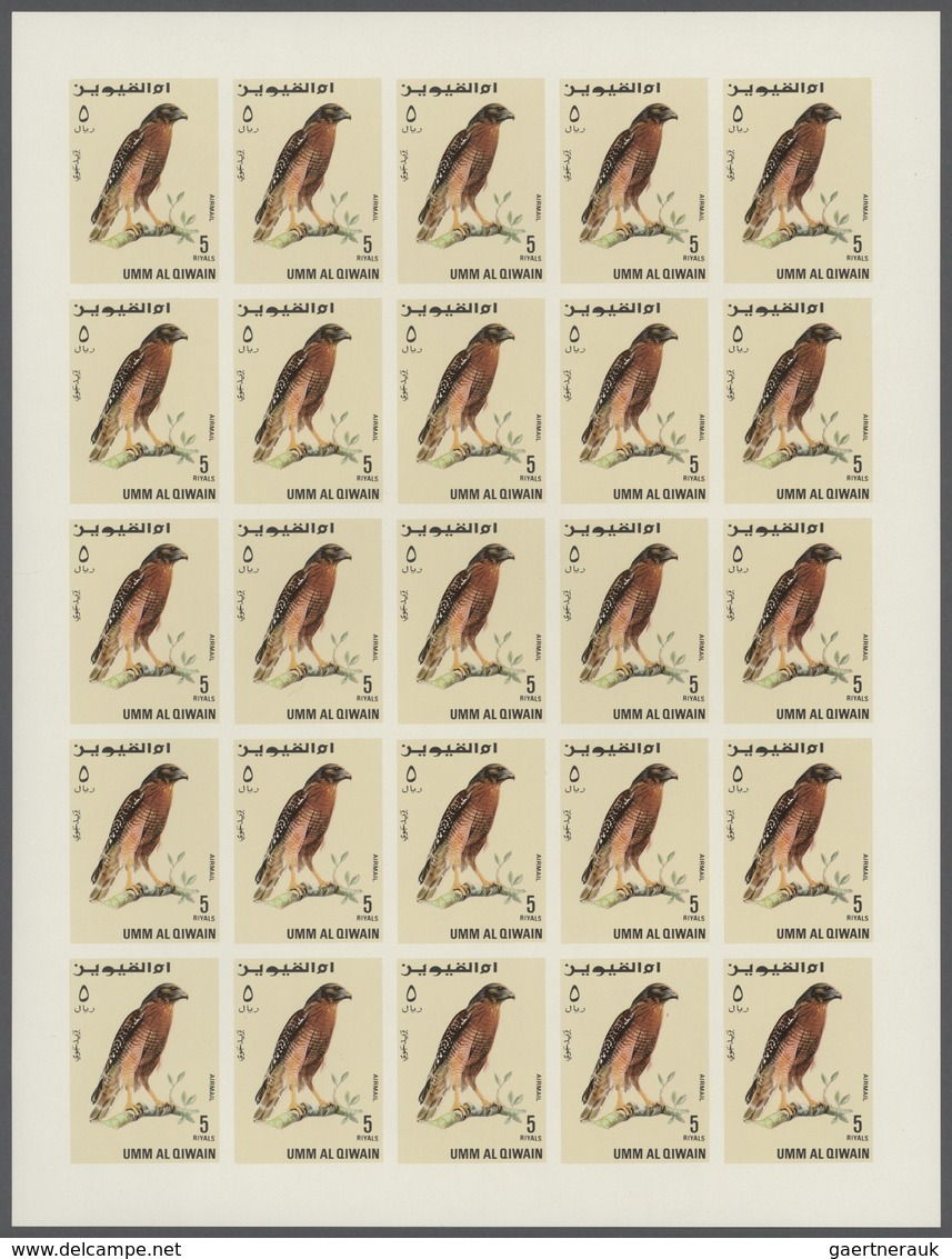 Thematik: Tiere, Fauna / Animals, Fauna: 1963, Umm-Al-Qiwan/Fujeira/Ajman, Combined Proof Sheet For - Otros & Sin Clasificación