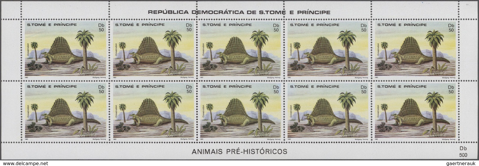 Thematik: Tiere-Dinosaurier / Animals-dinosaur: 1982, Sao Thome And Principe, Extinct Animals, Compl - Prehistorisch