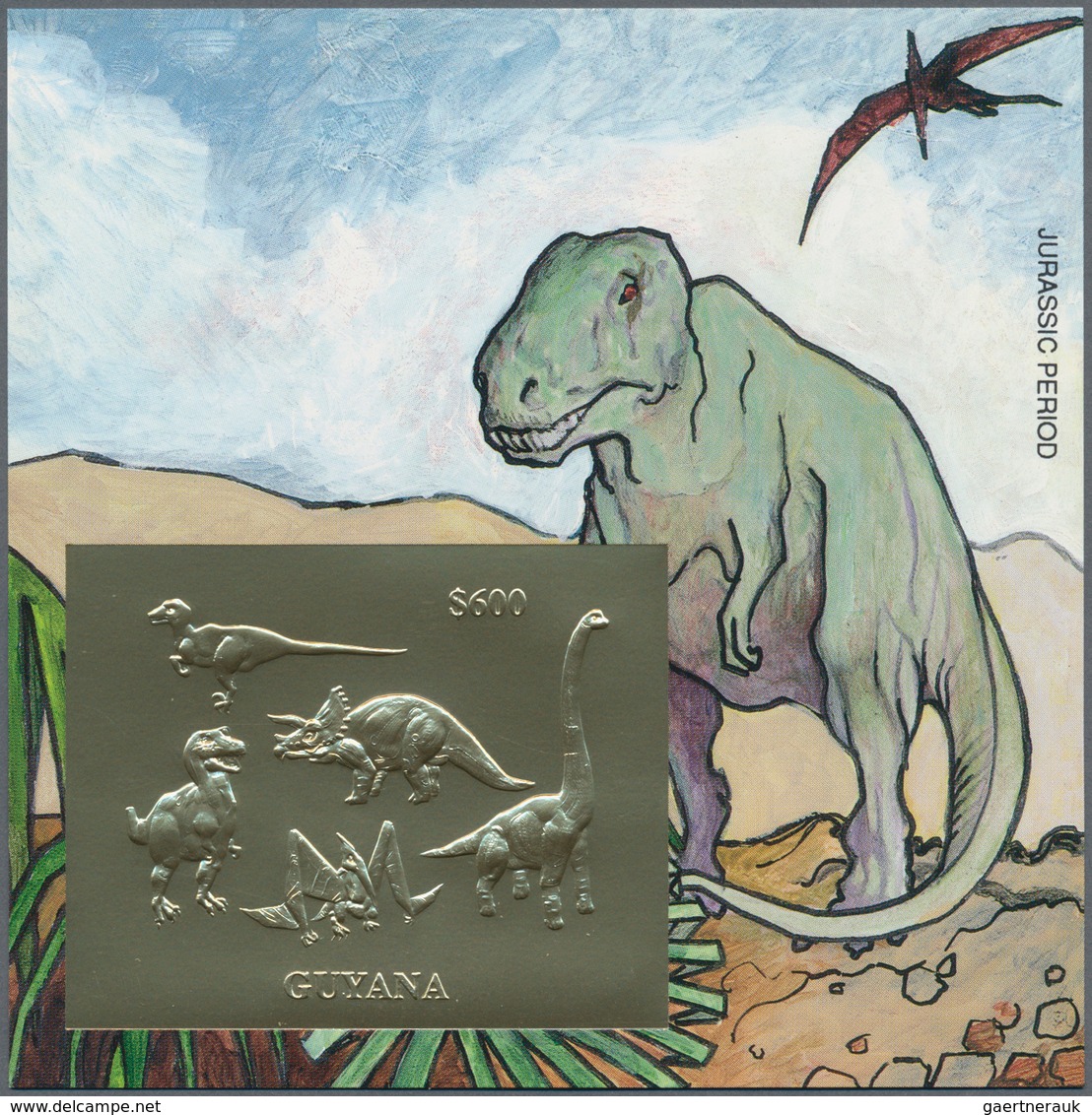 Thematik: Tiere-Dinosaurier / Animals-dinosaur: 1993, Guyana. Set Of 4 Different Souvenir Sheets DIN - Prehistorisch