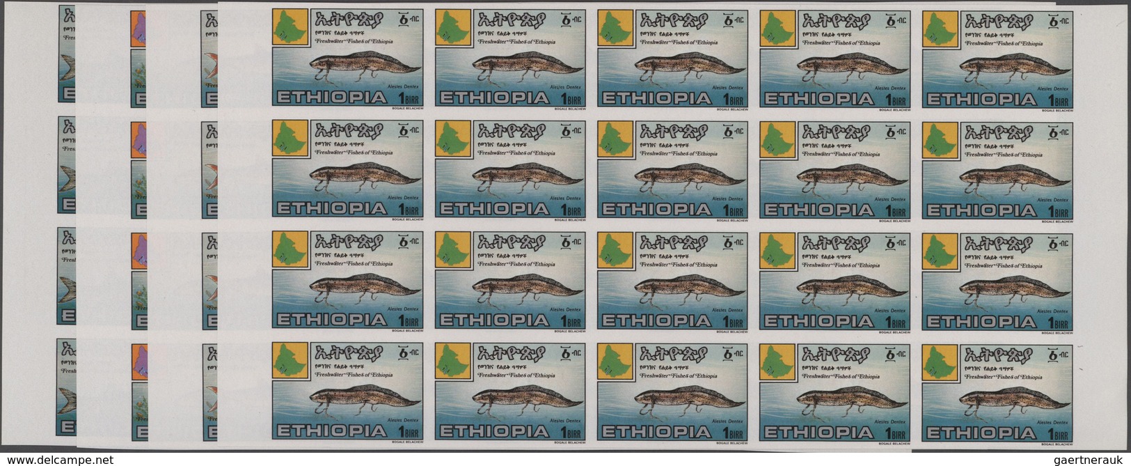 Thematik: Tiere-Fische / Animals-fishes: 1985, Ethiopia. FRESHWATER FISH. Complete Set (4 Values) In - Peces