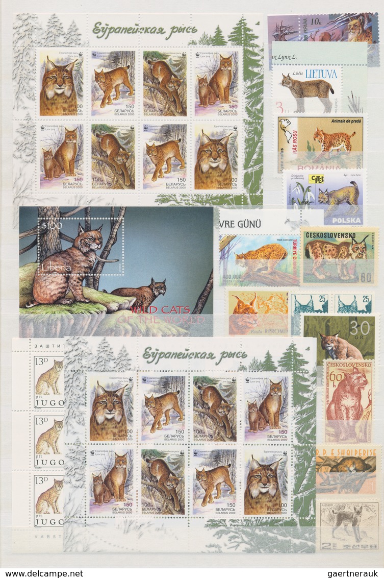 Thematik: Tiere-Raubtiere / animals-predacious cats: 1920/2010 (ca.), comprehensive mainly MNH colle
