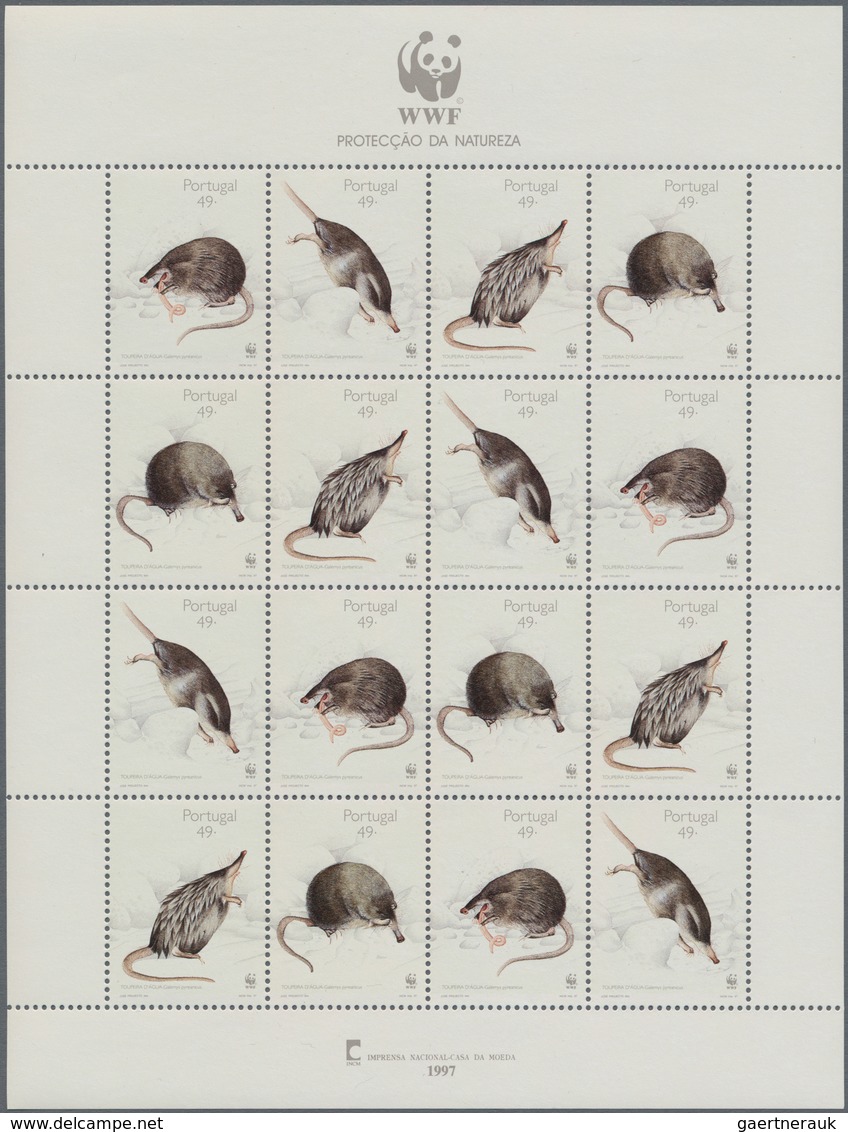 Thematik: Tiere-Säugetiere / Animals-mammals: 1997, Portugal, Desmans WWF, Complete Set Of Four In A - Otros & Sin Clasificación