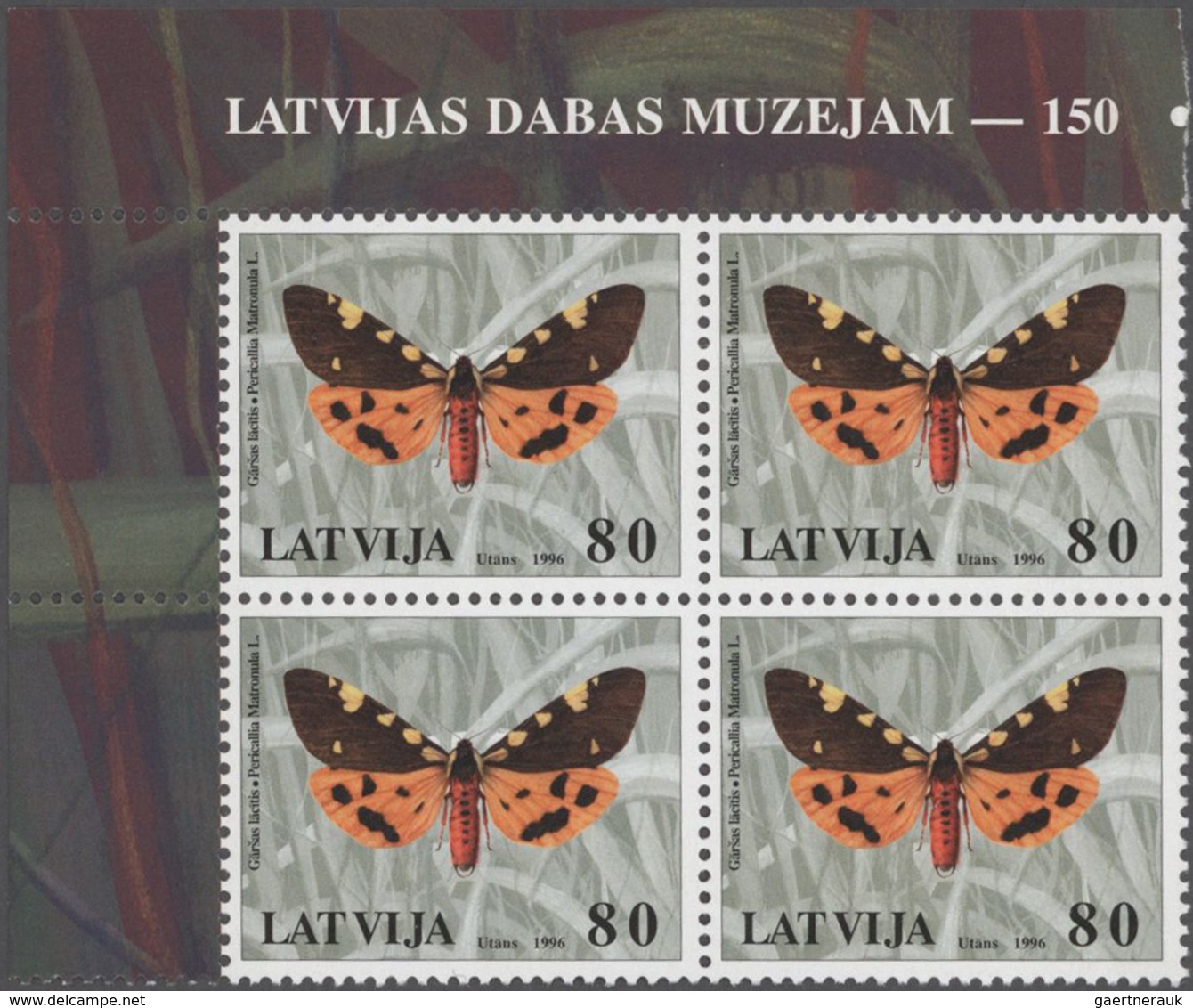 Thematik: Tiere-Schmetterlinge / Animals-butterflies: 1996, Latvija Butterflies, 250 X Michel No. 43 - Papillons