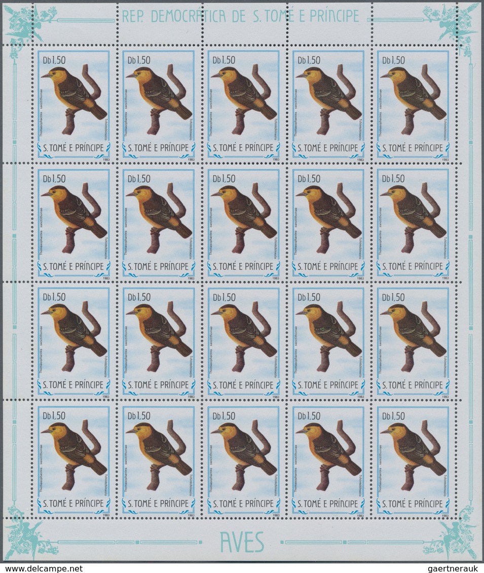 Thematik: Tiere-Vögel / Animals-birds: 1983, Sao Tome, Birds, 1500 X Michel No. 879-900 Mint Never H - Autres & Non Classés