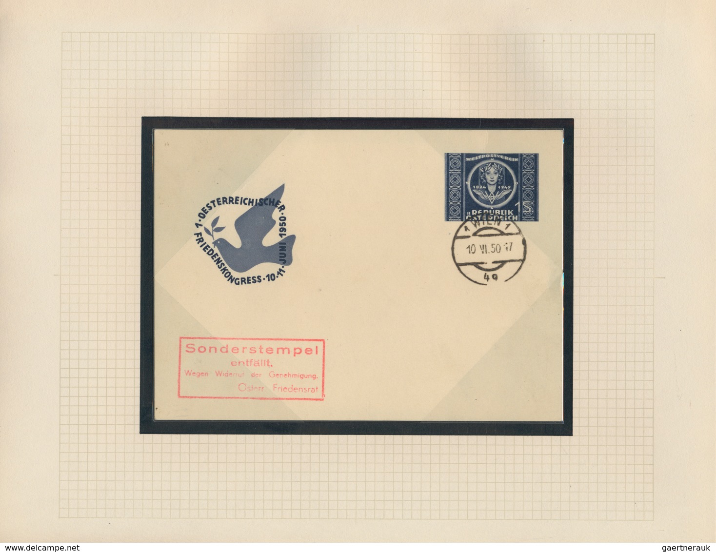 Thematik: UPU / united postal union: 1949, 75 Jahre UPU, saubere Sammlung mit ungebrauchten Ausgaben